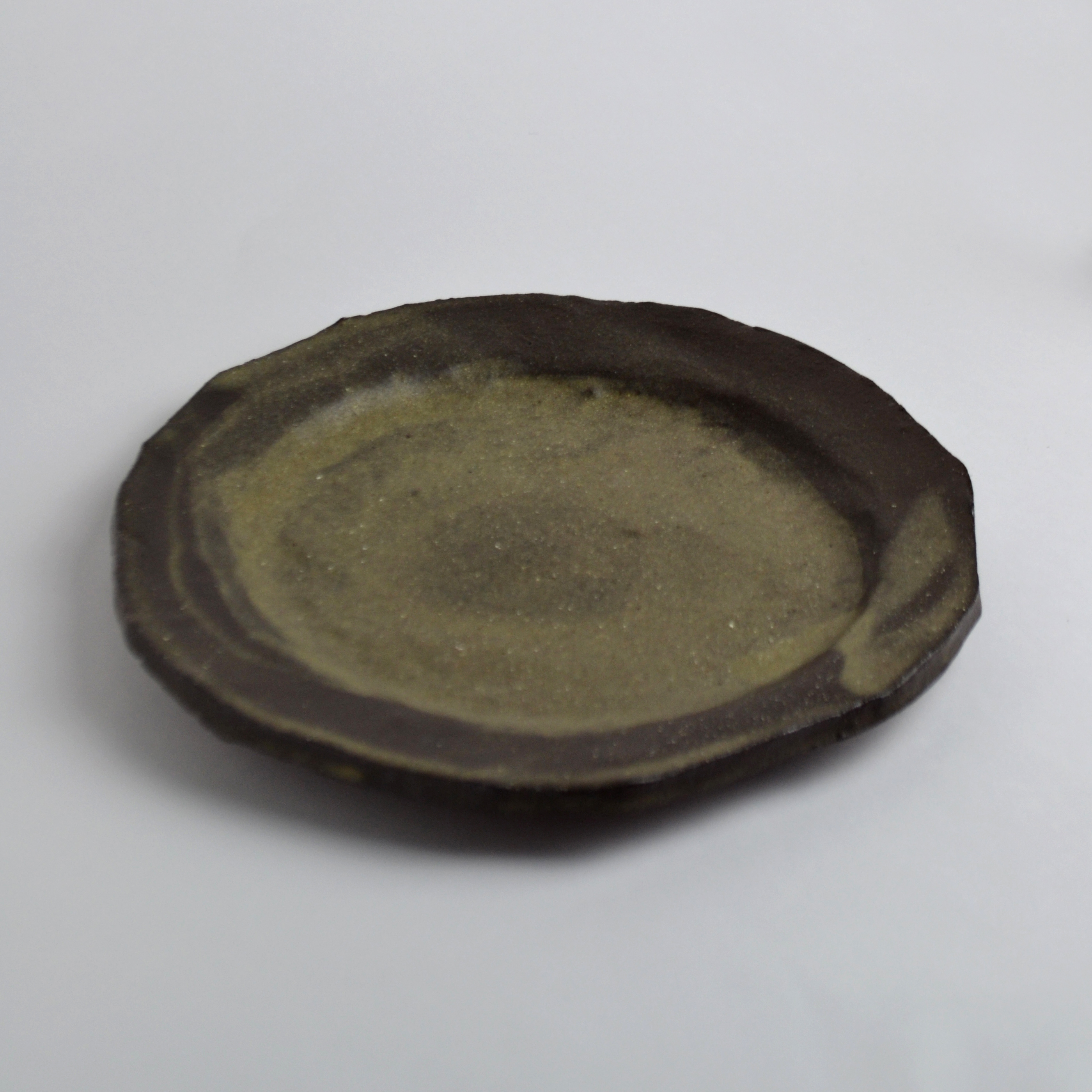  stoneware green grey plate bowl